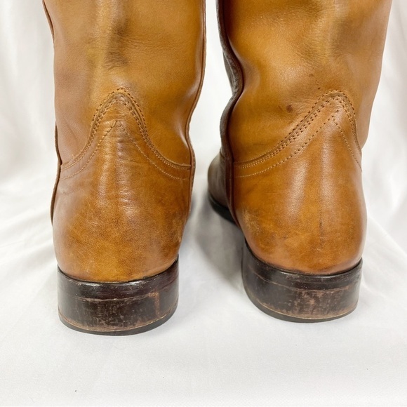 Golden Goose Pony Tall Leather Distressed Riding Boots - Picture 9 of 15